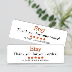 Etsy - Thank You Sticker Review Labels – (48 ct)